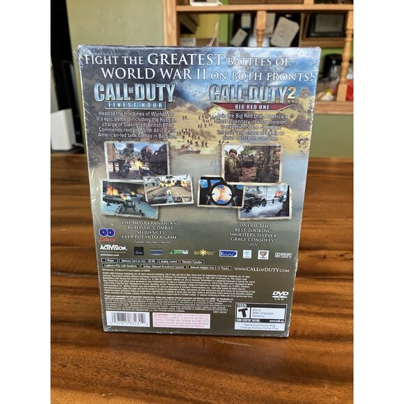 PS2 Call of Duty Legacy Activision 2007 (Finest Hour & Big Red One) NEW/SEALED - Picture 13 of 16